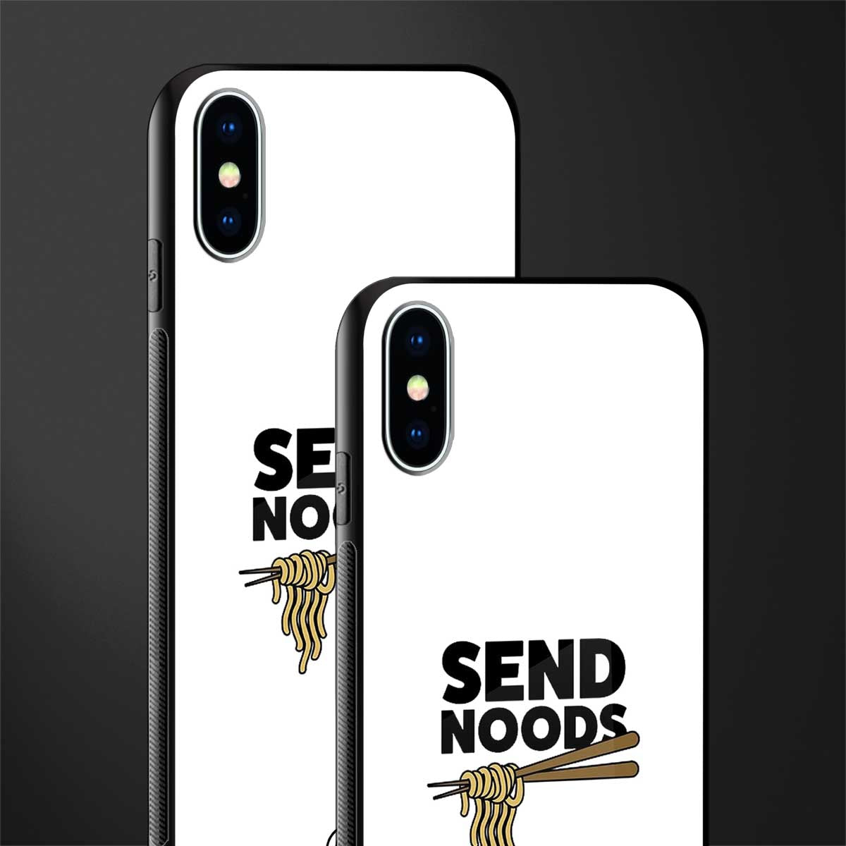 send noods glass case for iphone xs image-2