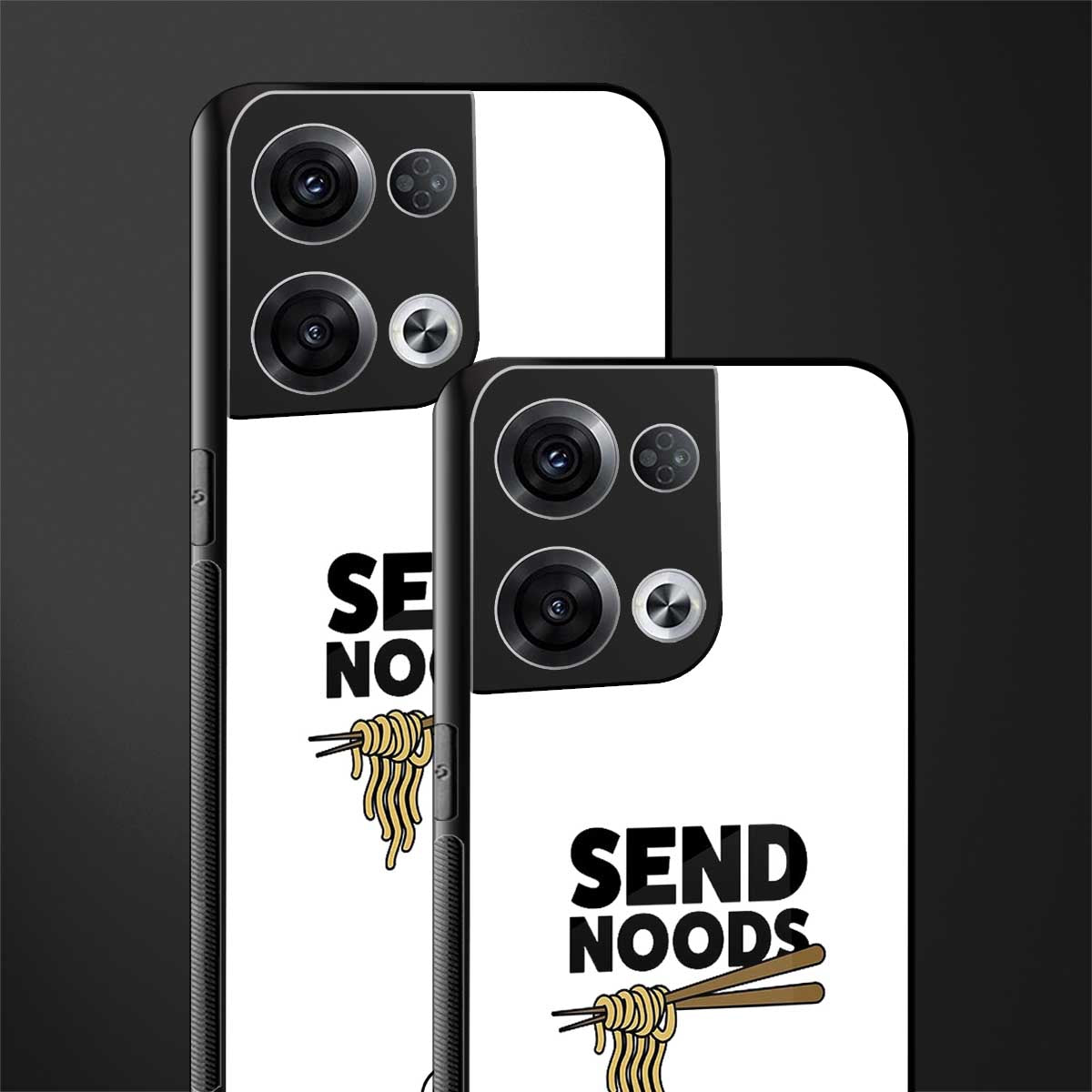 send noods back phone cover | glass case for oppo reno 8