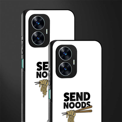 send noods back phone cover | glass case for realme c55