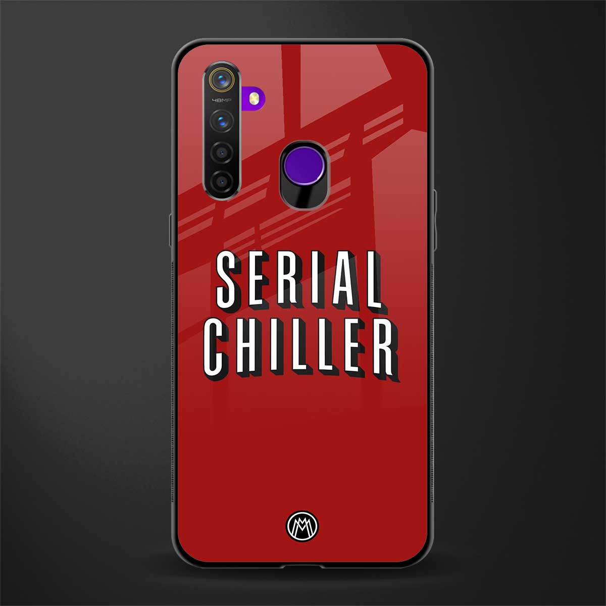 serial chiller netflix glass case for realme 5 image