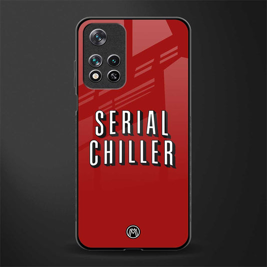 serial chiller netflix glass case for poco m4 pro 5g image
