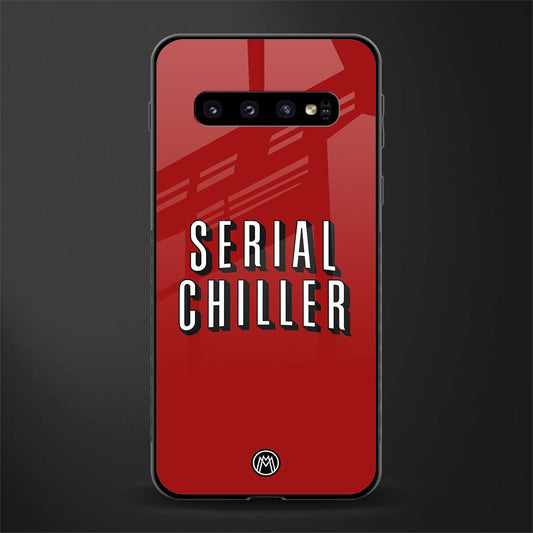 serial chiller netflix glass case for samsung galaxy s10 image