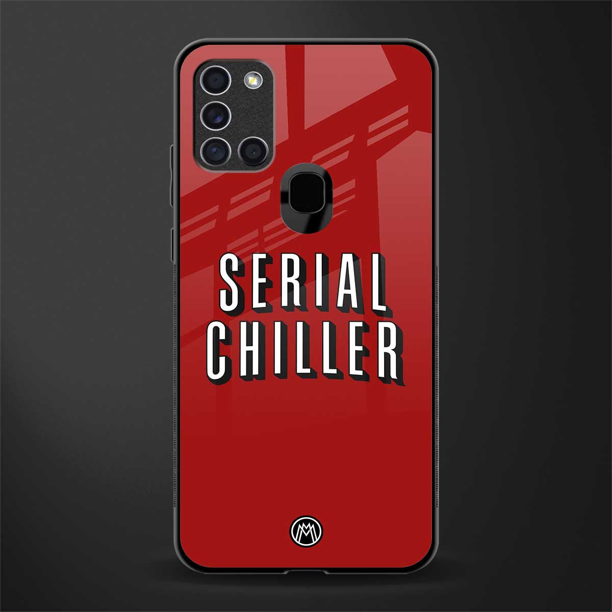serial chiller netflix glass case for samsung galaxy a21s image