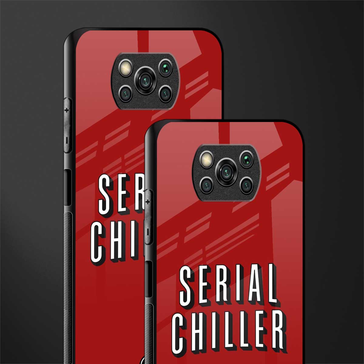serial chiller netflix glass case for poco x3 pro image-2