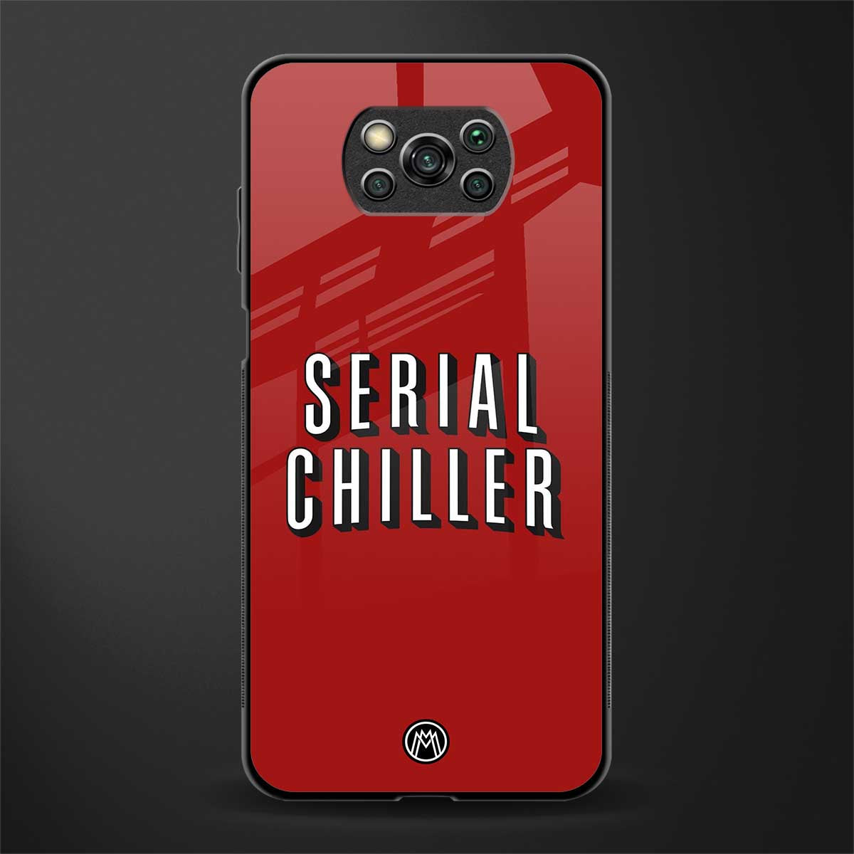 serial chiller netflix glass case for poco x3 image