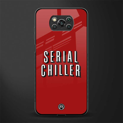 serial chiller netflix glass case for poco x3 pro image