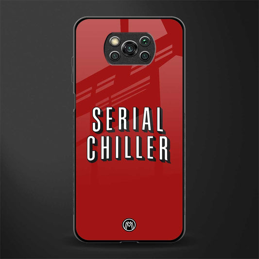 serial chiller netflix glass case for poco x3 pro image