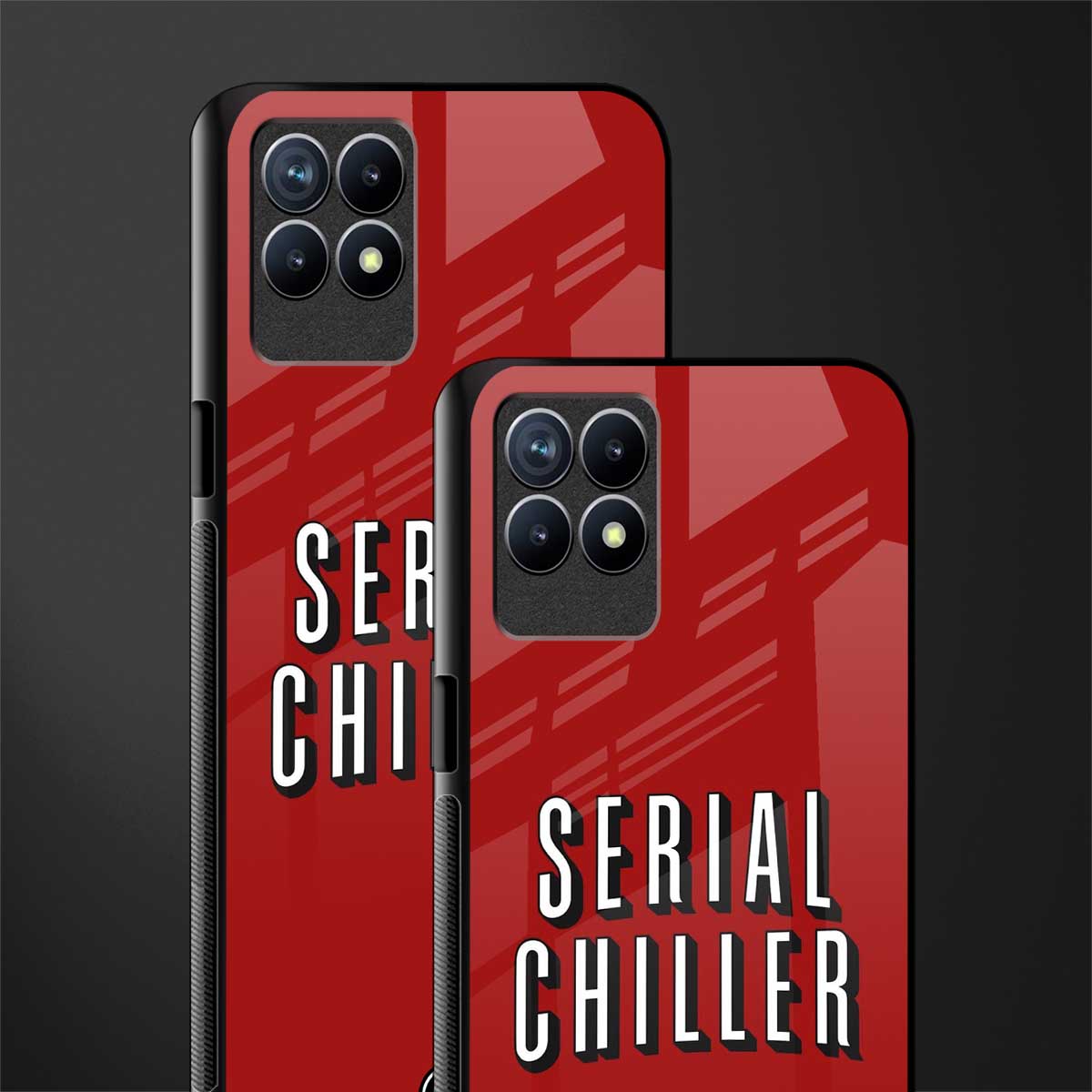 serial chiller netflix glass case for realme 8i image-2