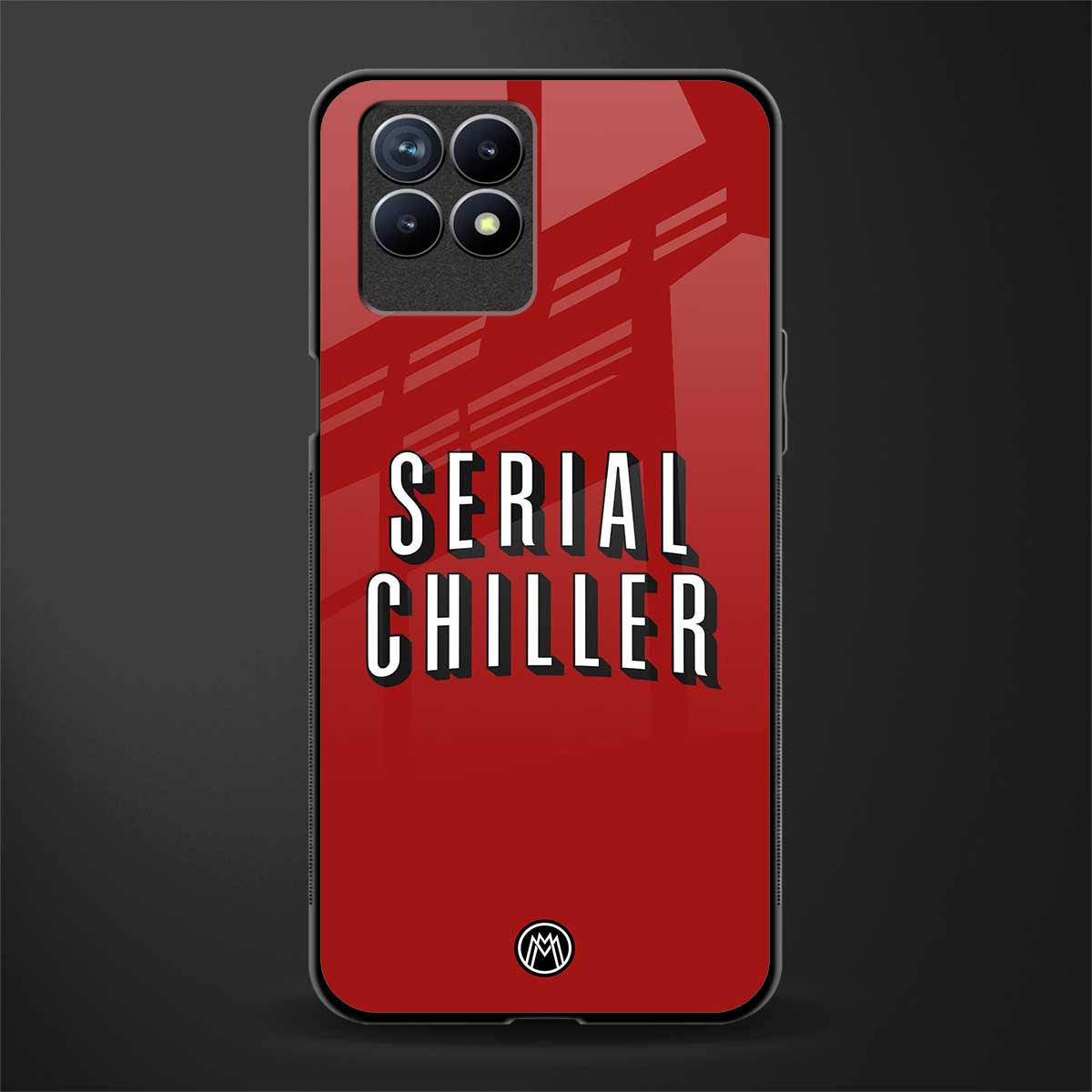 serial chiller netflix glass case for realme 8i image