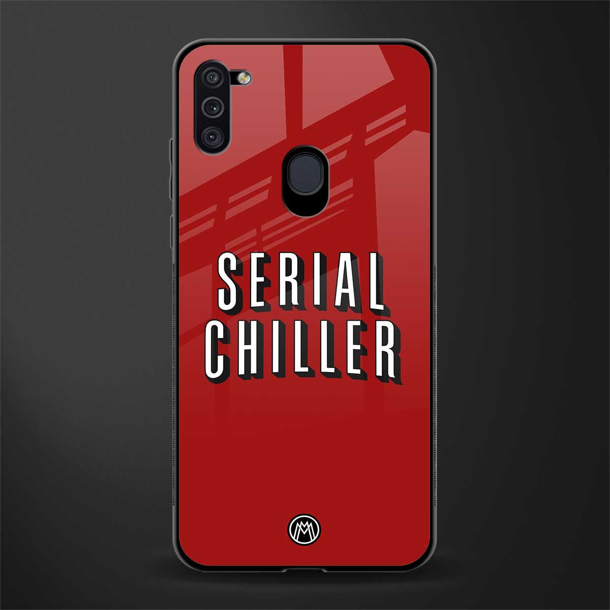 serial chiller netflix glass case for samsung galaxy m11 image