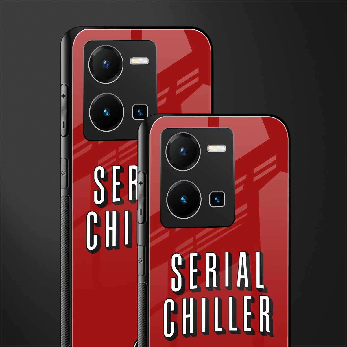 serial chiller netflix back phone cover | glass case for vivo y35 4g