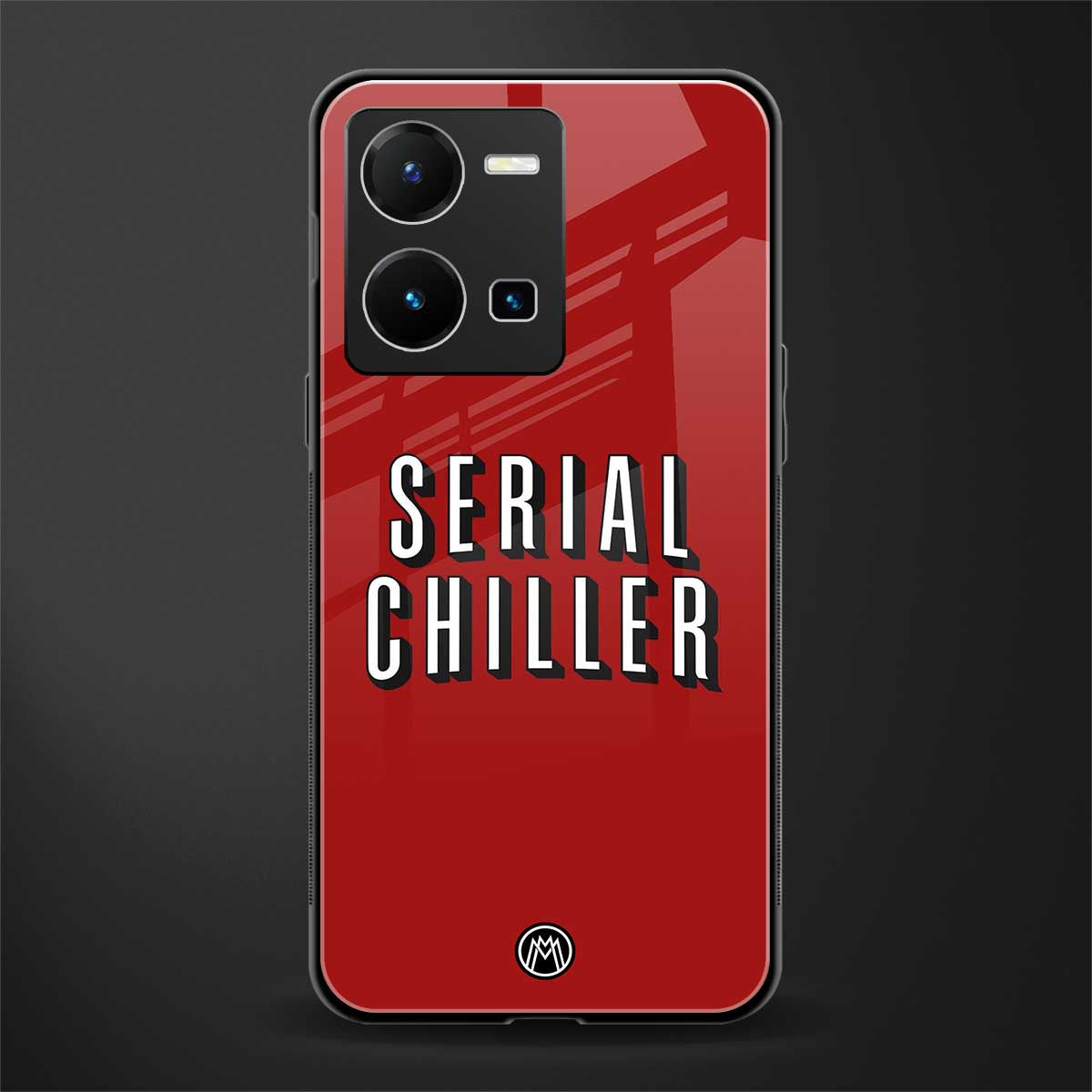 serial chiller netflix back phone cover | glass case for vivo y35 4g