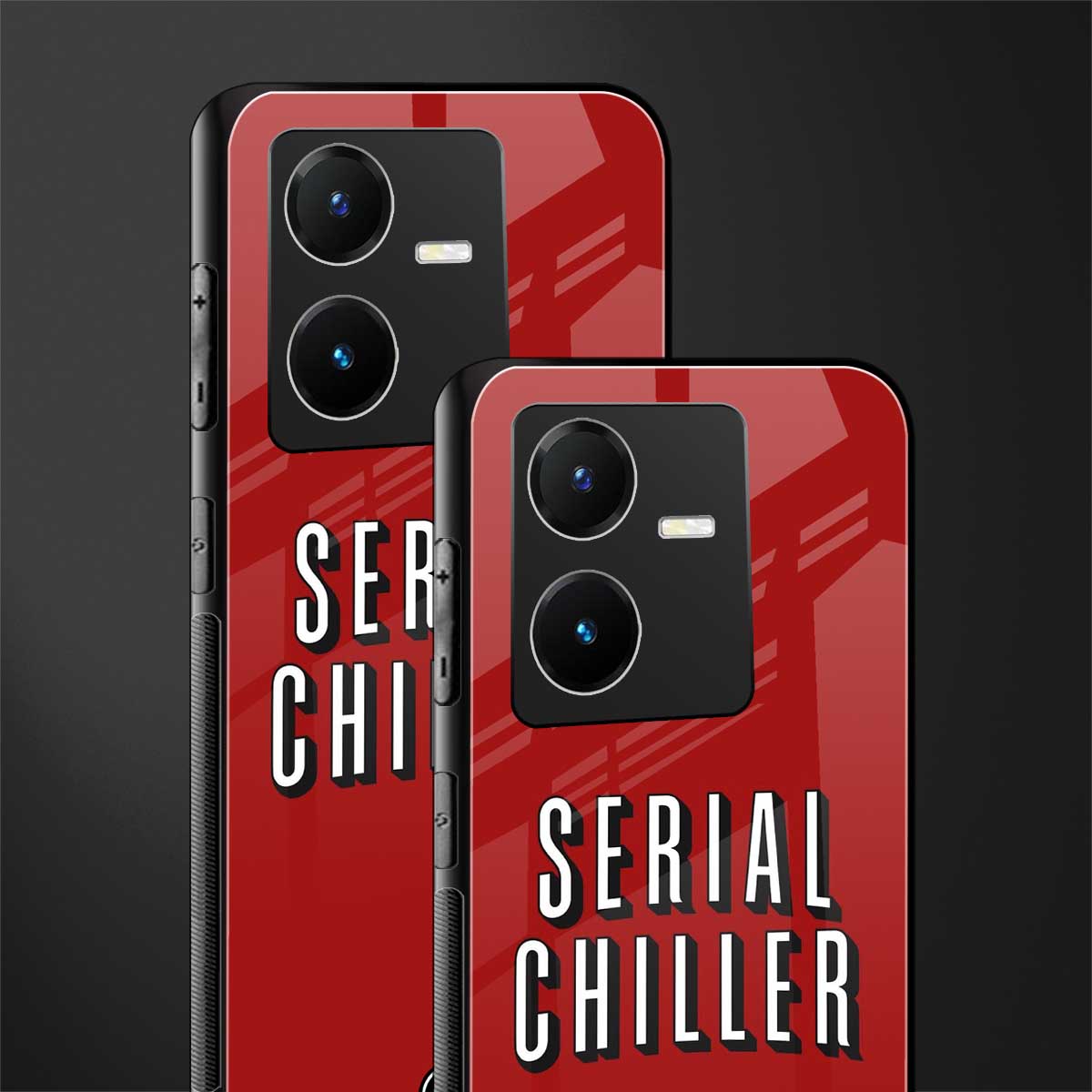serial chiller netflix back phone cover | glass case for vivo y22