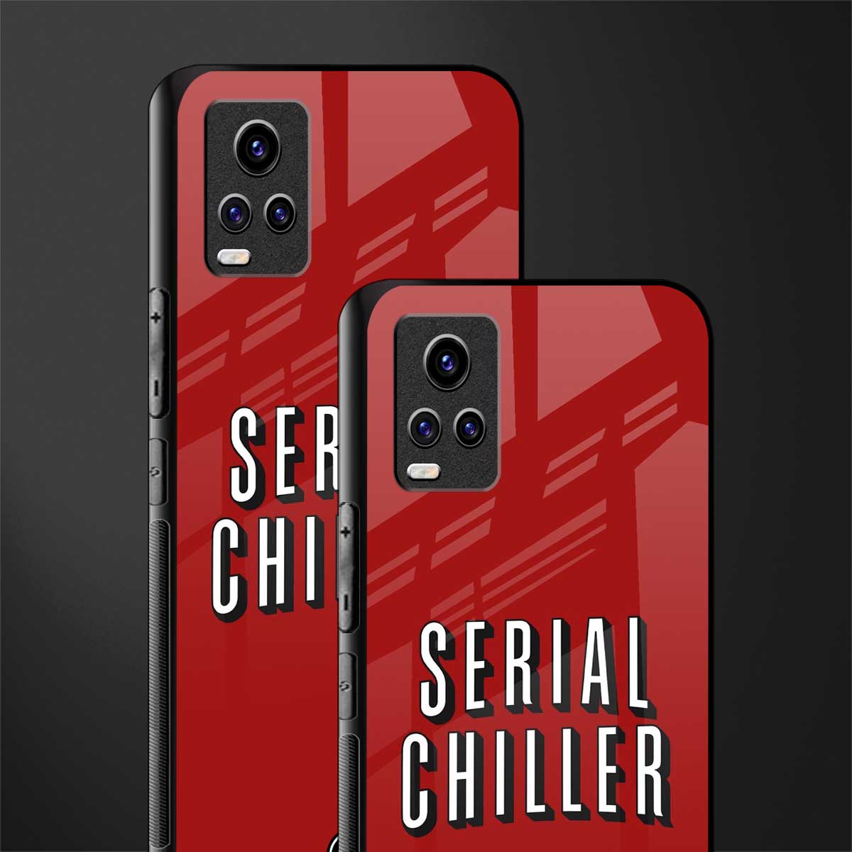 serial chiller netflix back phone cover | glass case for vivo v21e 4g