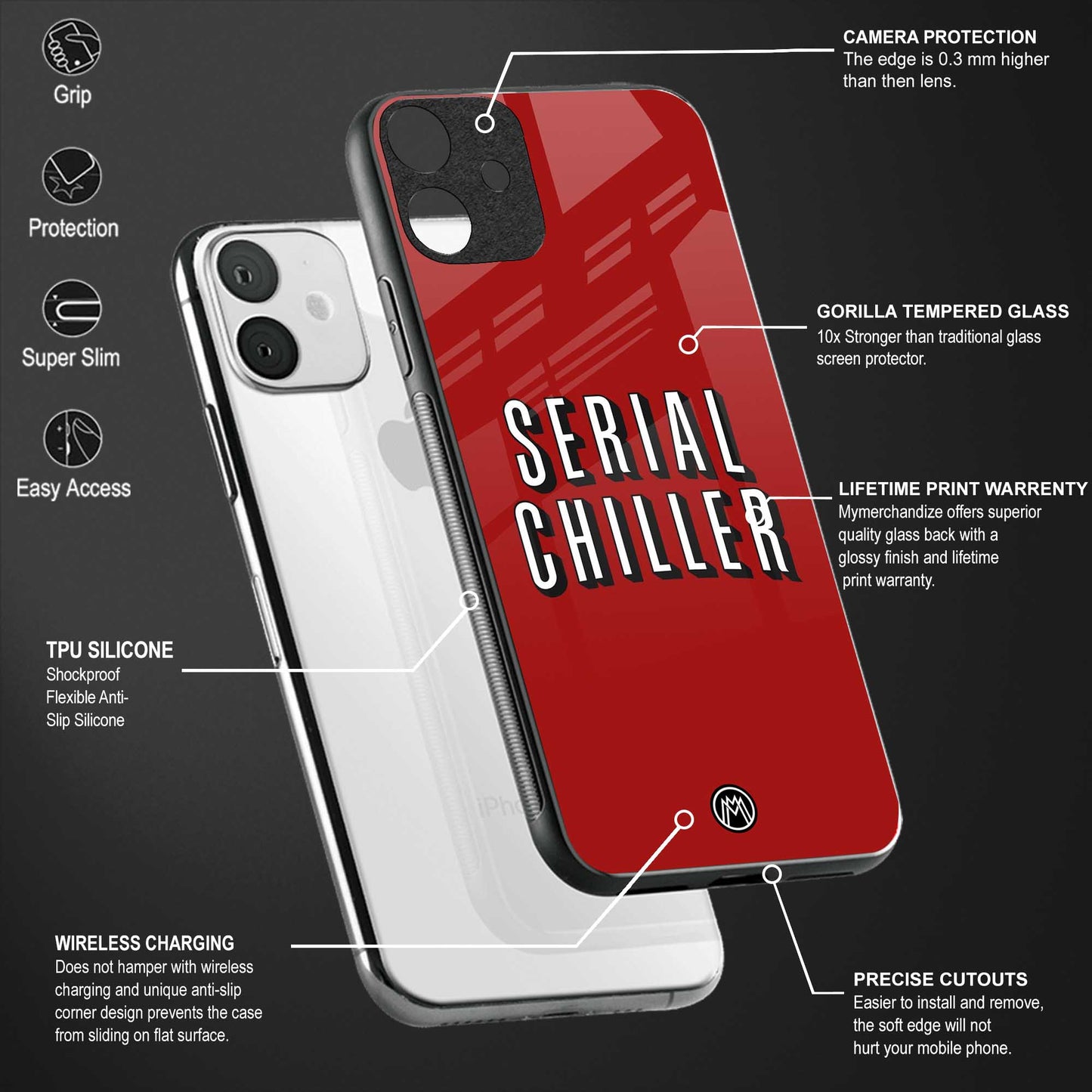 serial chiller netflix back phone cover | glass case for vivo y72