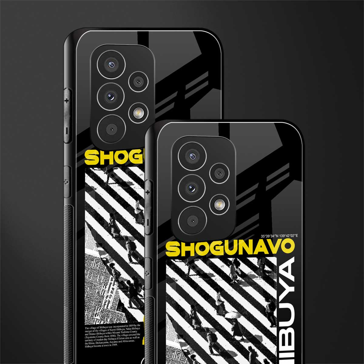 shogunavo shibuya back phone cover | glass case for samsung galaxy a73 5g