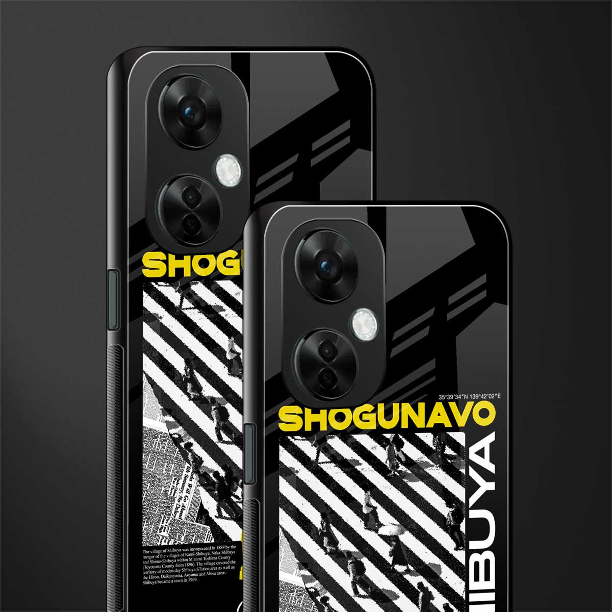 shogunavo shibuya back phone cover | glass case for oneplus nord ce 3 lite