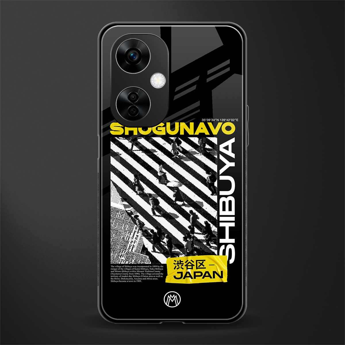 shogunavo shibuya back phone cover | glass case for oneplus nord ce 3 lite