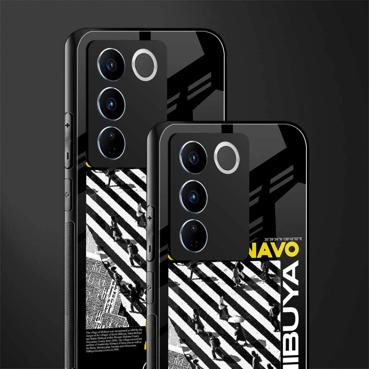 shogunavo shibuya back phone cover | glass case for vivo v27 pro 5g