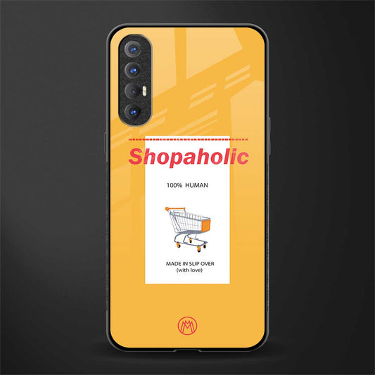 shopaholic glass case for oppo reno 3 pro image