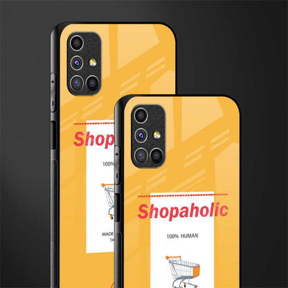 shopaholic glass case for samsung galaxy m51 image-2