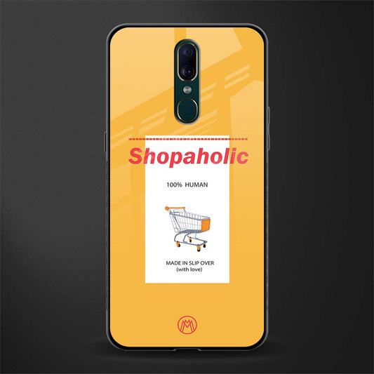 shopaholic glass case for oppo a9 image