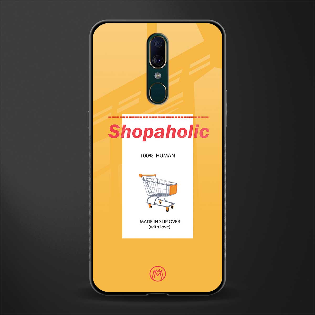 shopaholic glass case for oppo f11 image