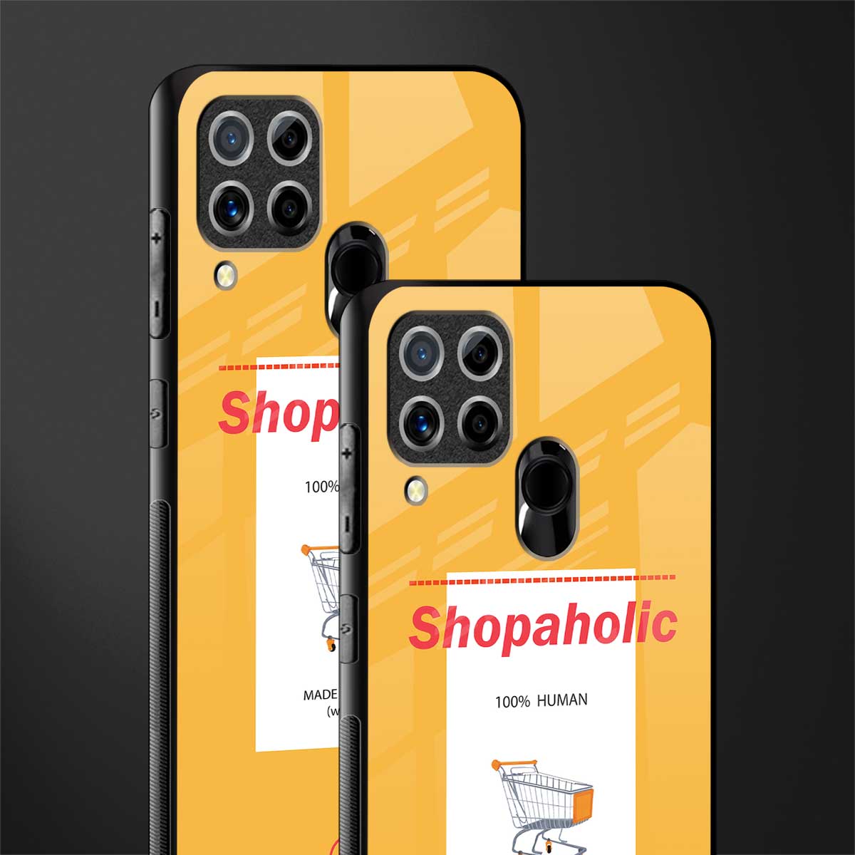 shopaholic glass case for realme c15 image-2