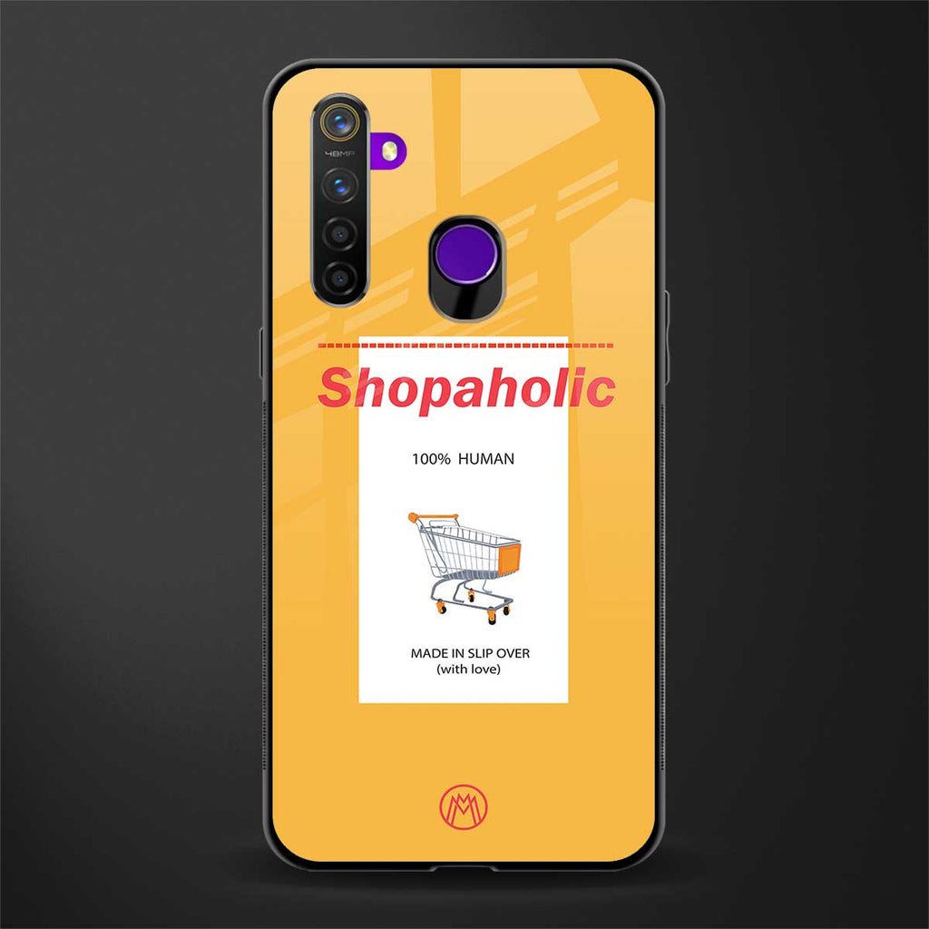 shopaholic glass case for realme 5 image
