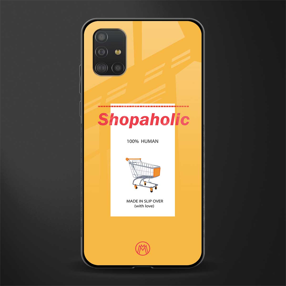 shopaholic glass case for samsung galaxy a51 image