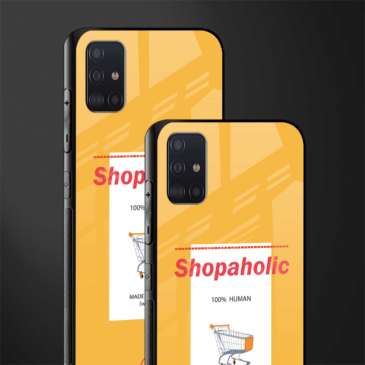 shopaholic glass case for samsung galaxy a71 image-2