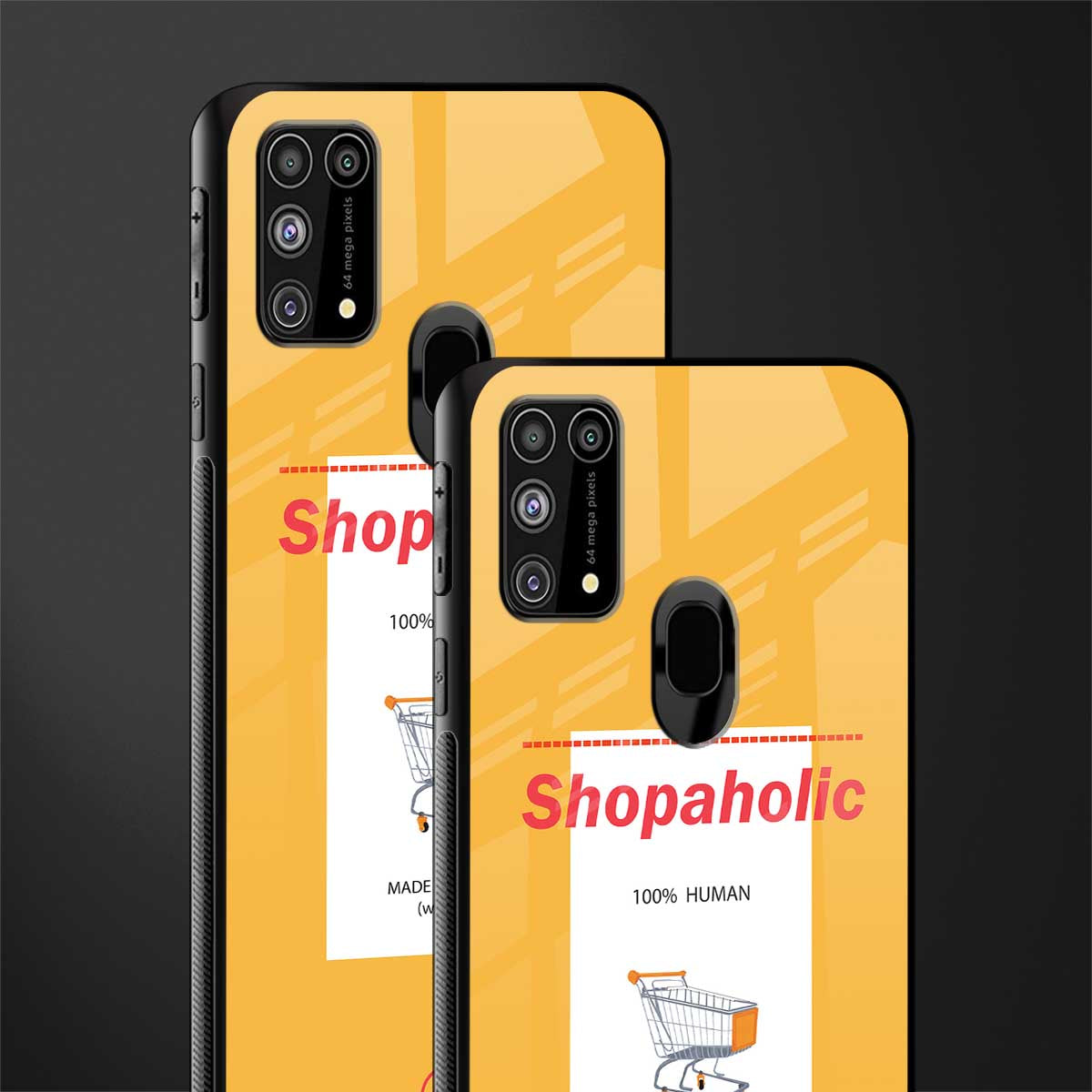 shopaholic glass case for samsung galaxy m31 image-2