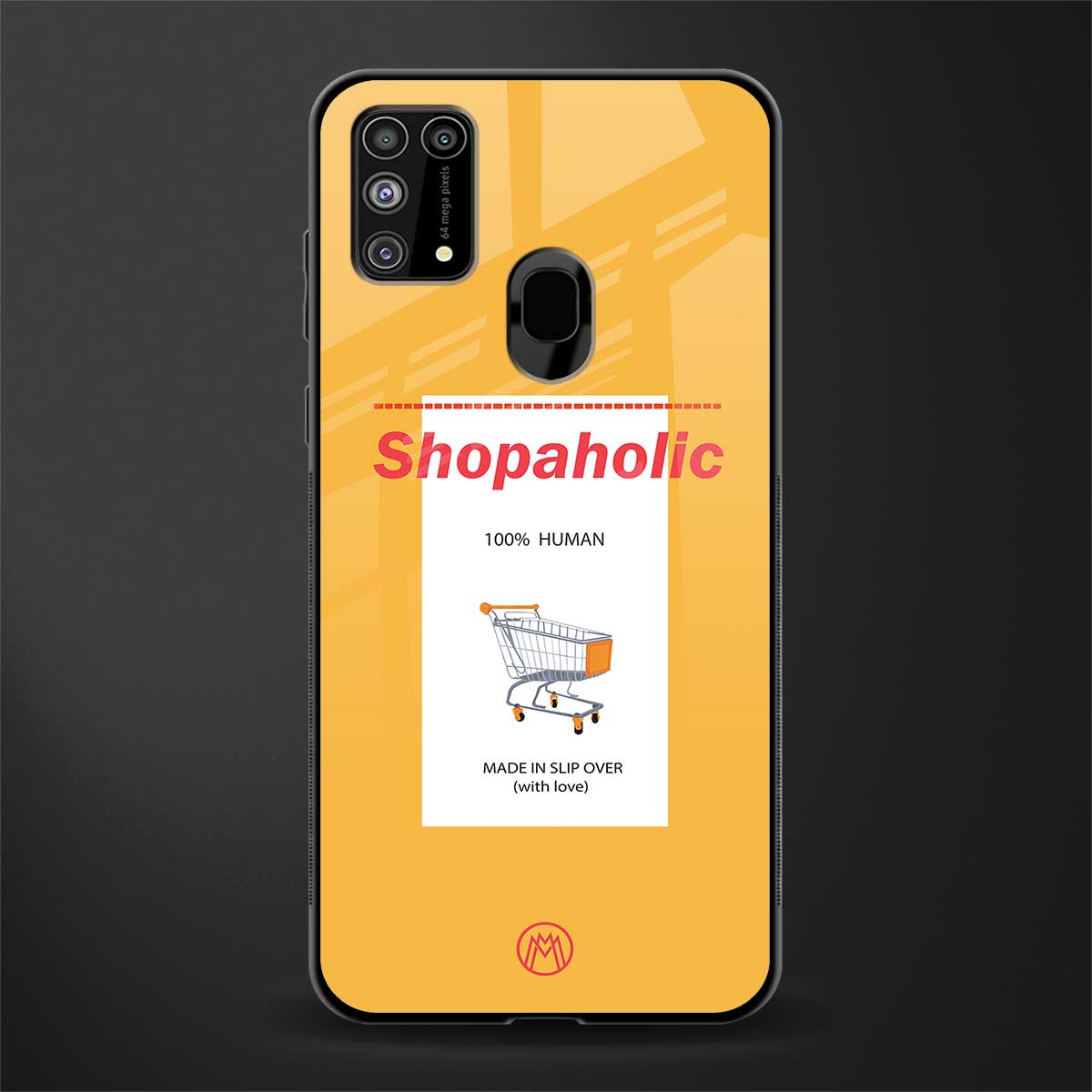 shopaholic glass case for samsung galaxy m31 image