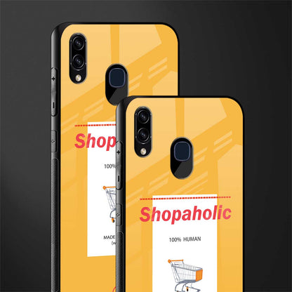 shopaholic glass case for samsung galaxy a20 image-2