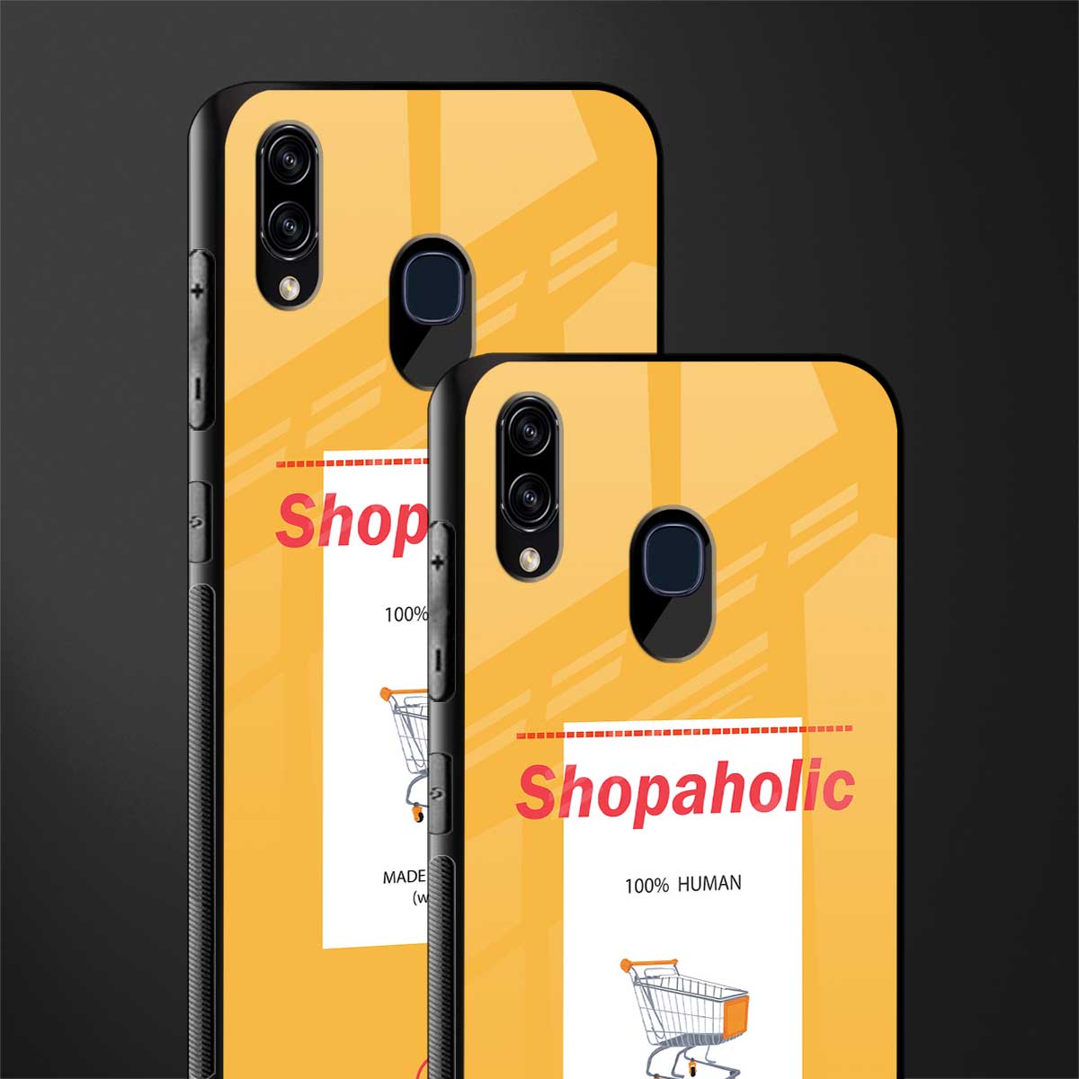 shopaholic glass case for samsung galaxy a30 image-2