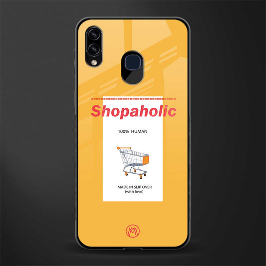 shopaholic glass case for samsung galaxy a20 image