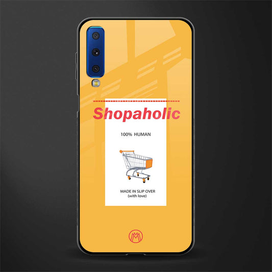 shopaholic glass case for samsung galaxy a7 2018 image