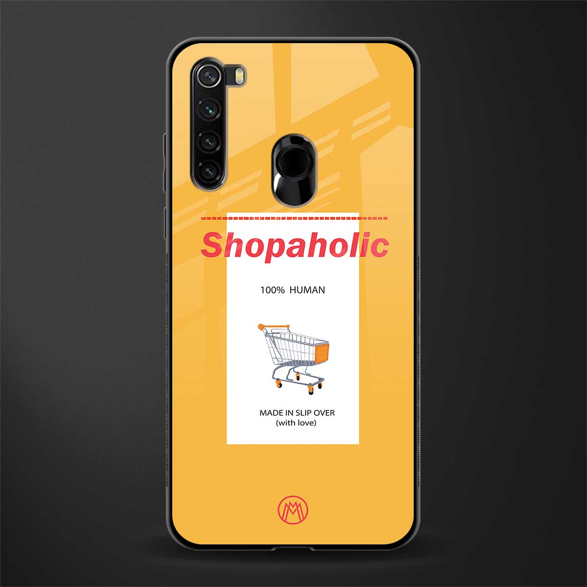 shopaholic glass case for redmi note 8 image