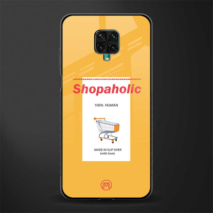 shopaholic glass case for redmi note 9 pro max image