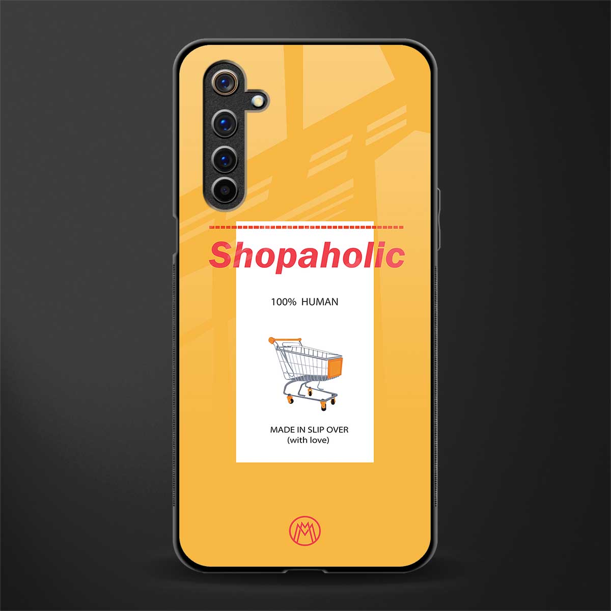 shopaholic glass case for realme 6 image