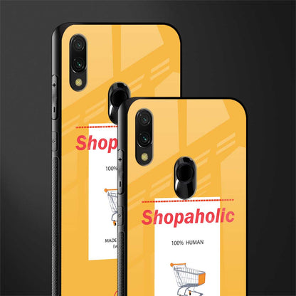 shopaholic glass case for redmi 7redmi y3 image-2