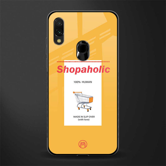 shopaholic glass case for redmi 7redmi y3 image