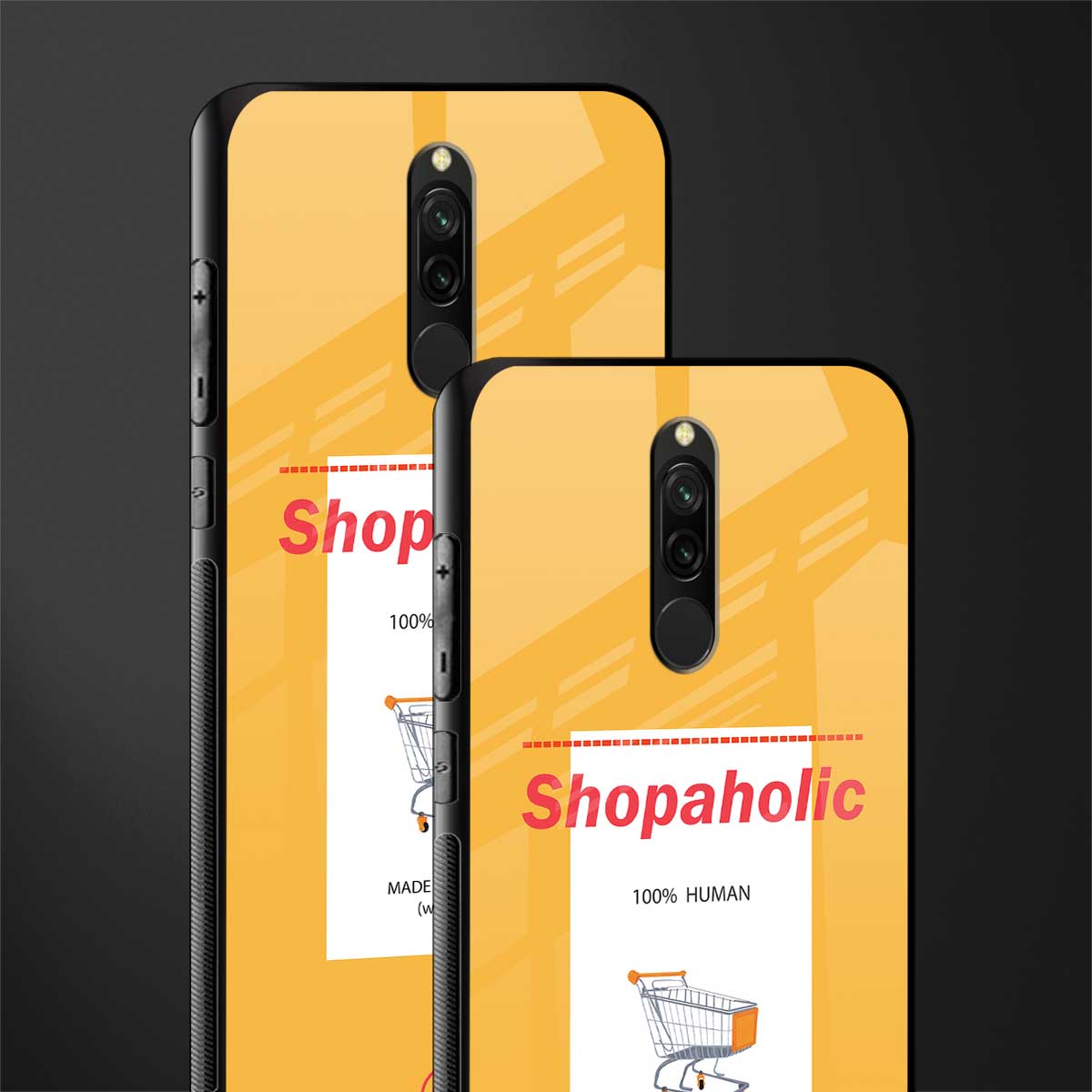 shopaholic glass case for redmi 8 image-2