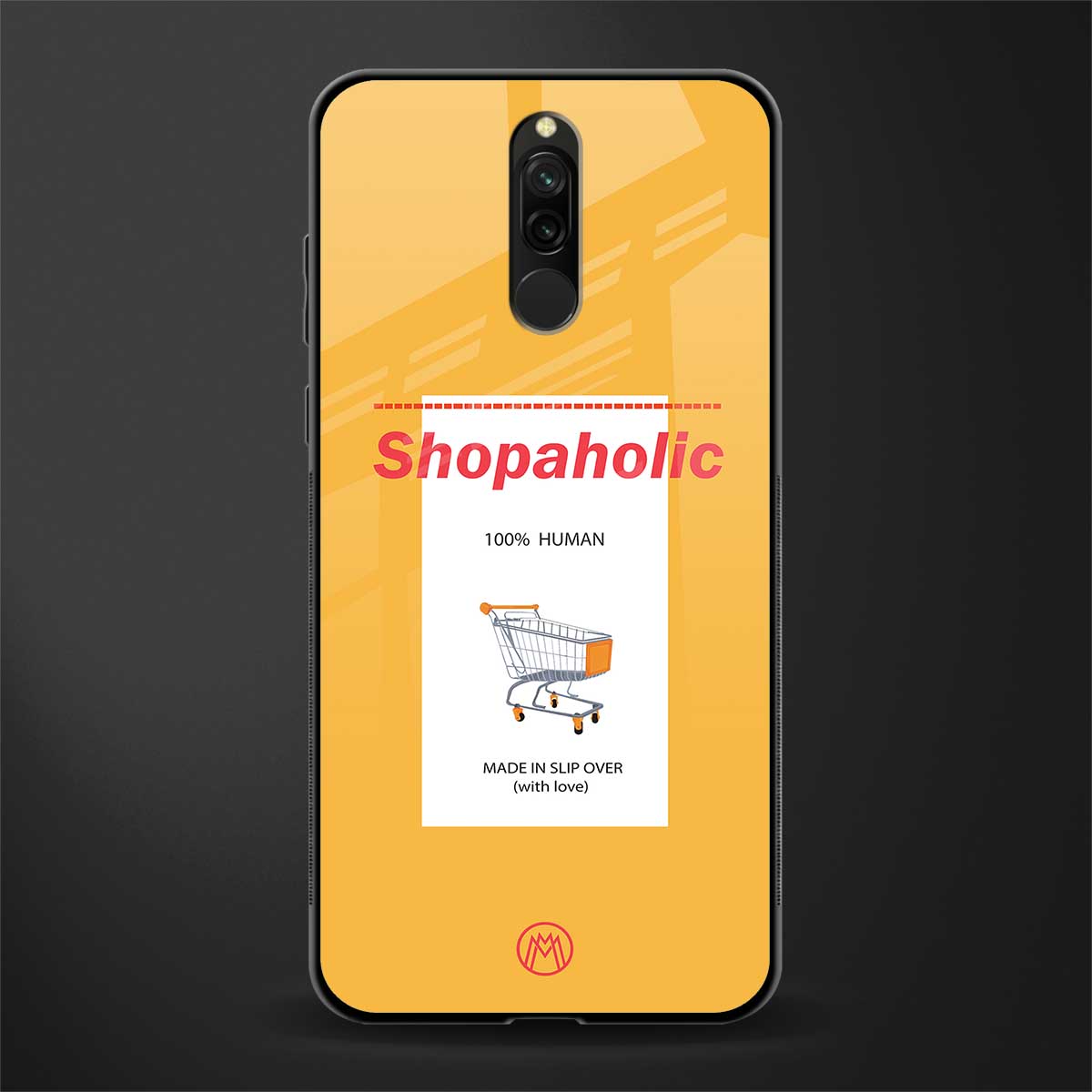 shopaholic glass case for redmi 8 image