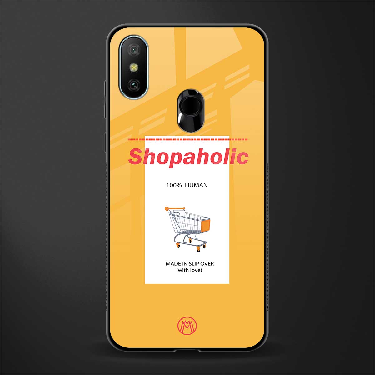 shopaholic glass case for redmi 6 pro image