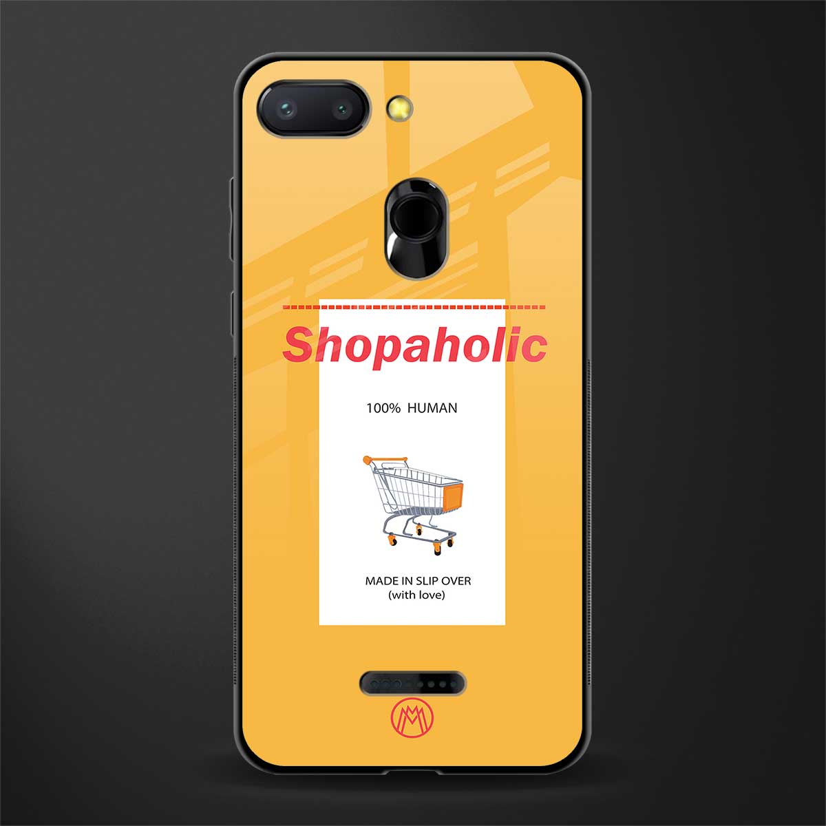 shopaholic glass case for redmi 6 image