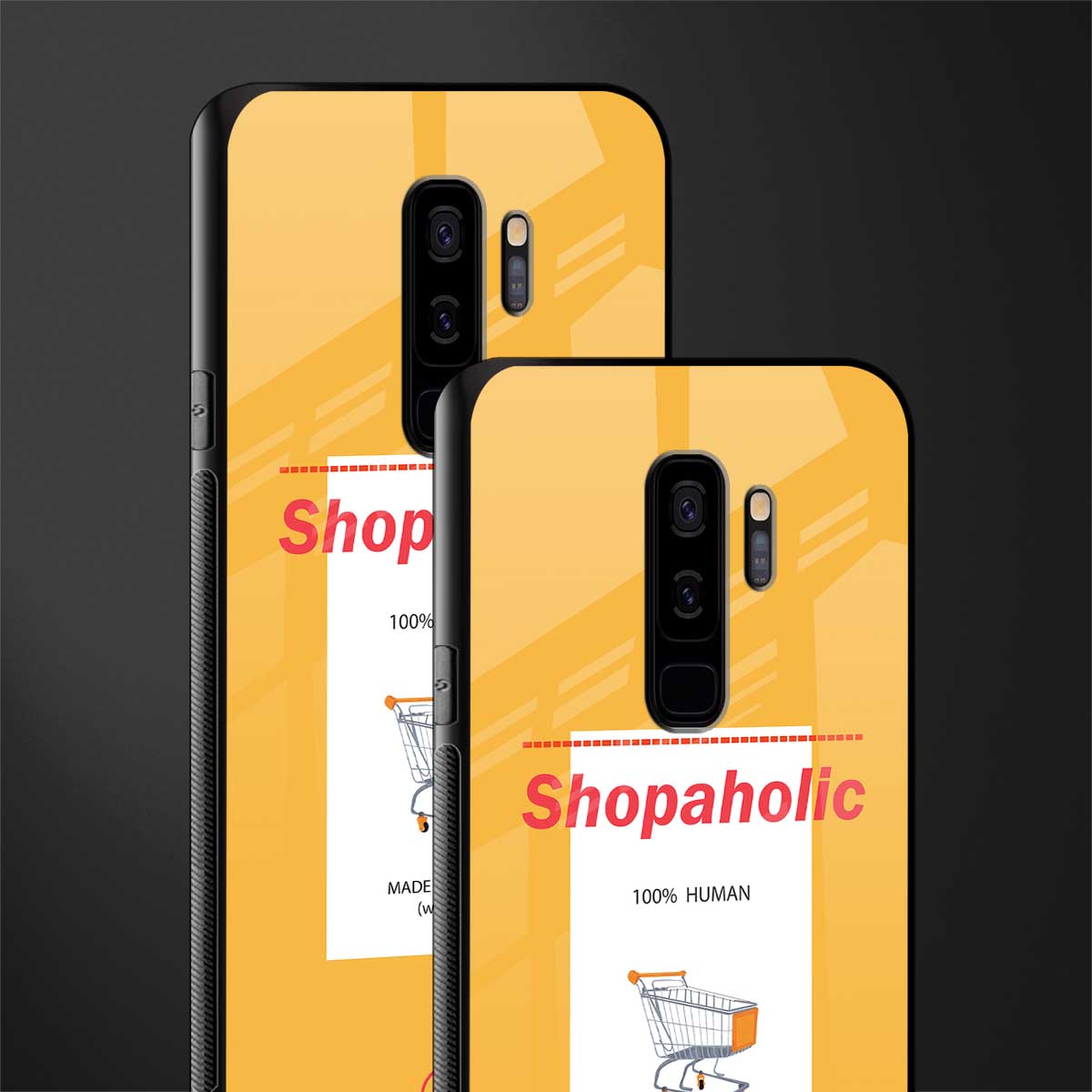 shopaholic glass case for samsung galaxy s9 plus image-2