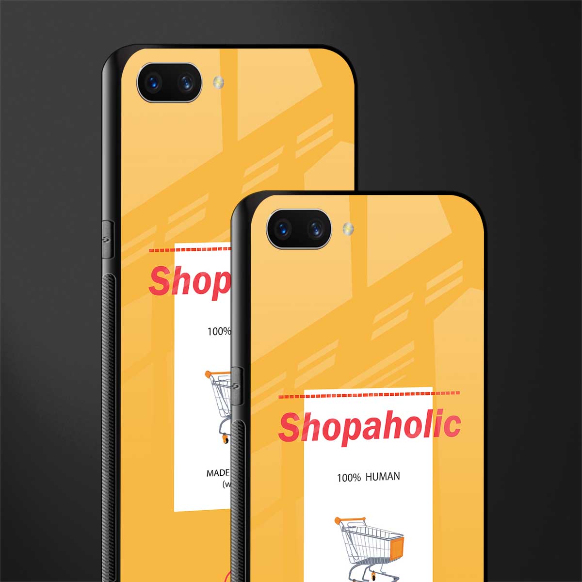 shopaholic glass case for oppo a3s image-2