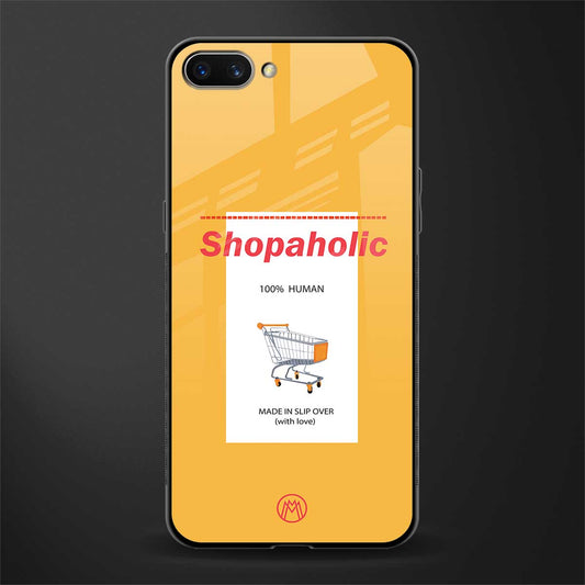 shopaholic glass case for oppo a3s image