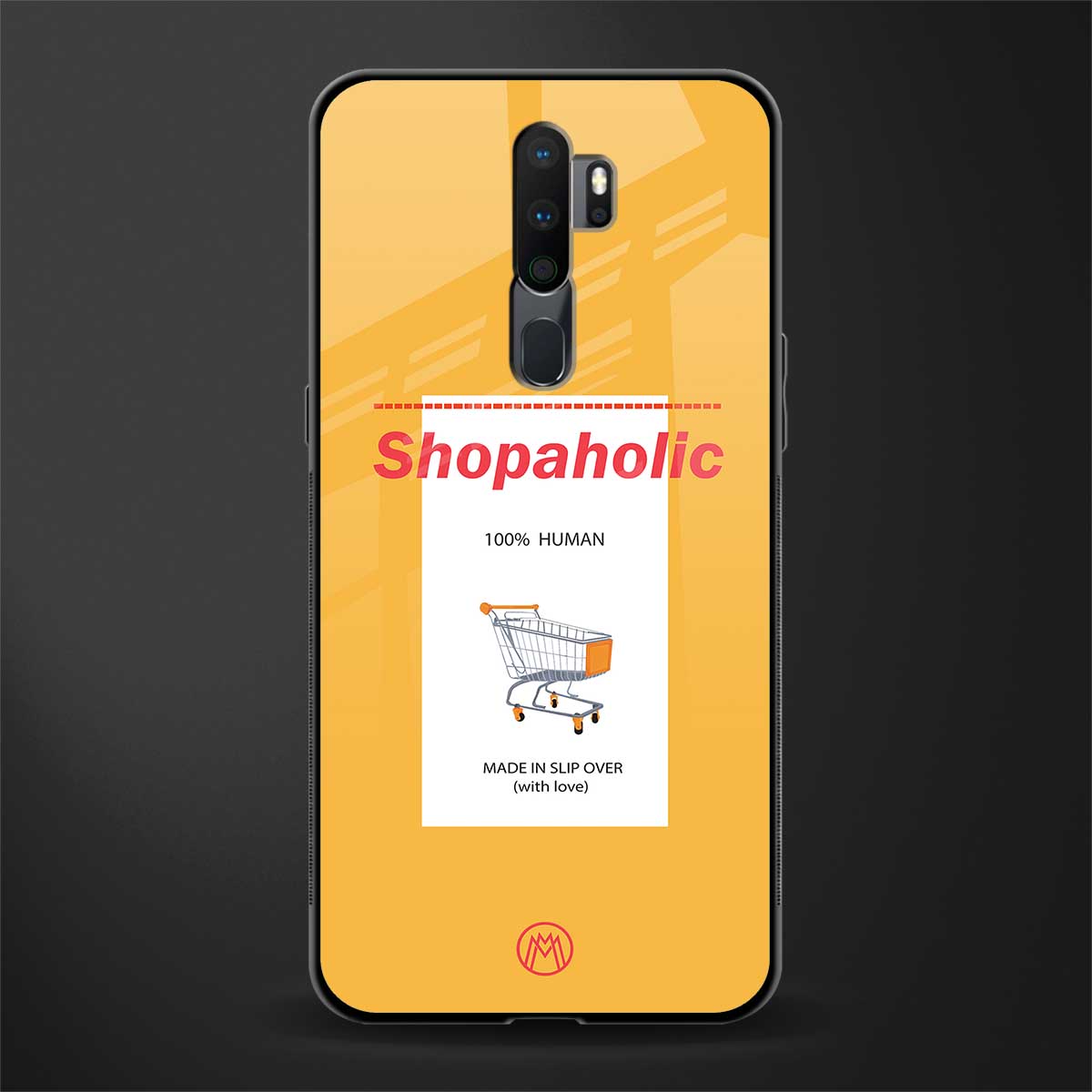 shopaholic glass case for oppo a9 2020 image